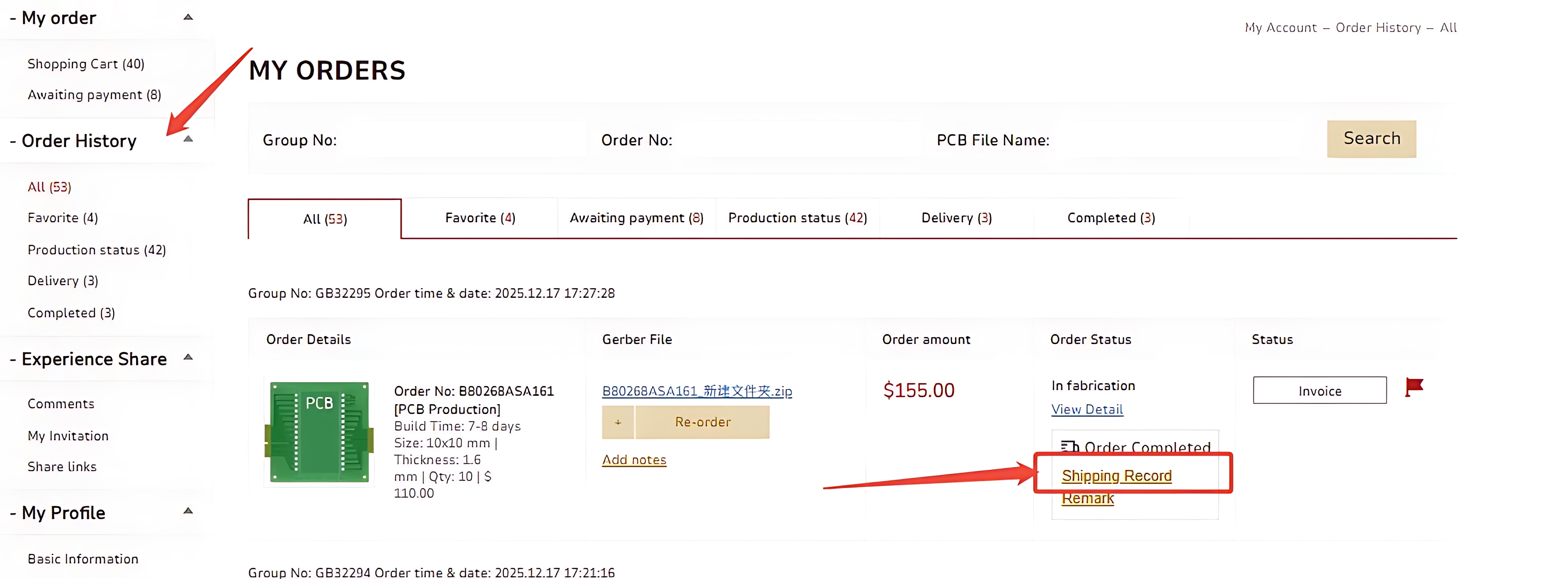 how to check delivery status