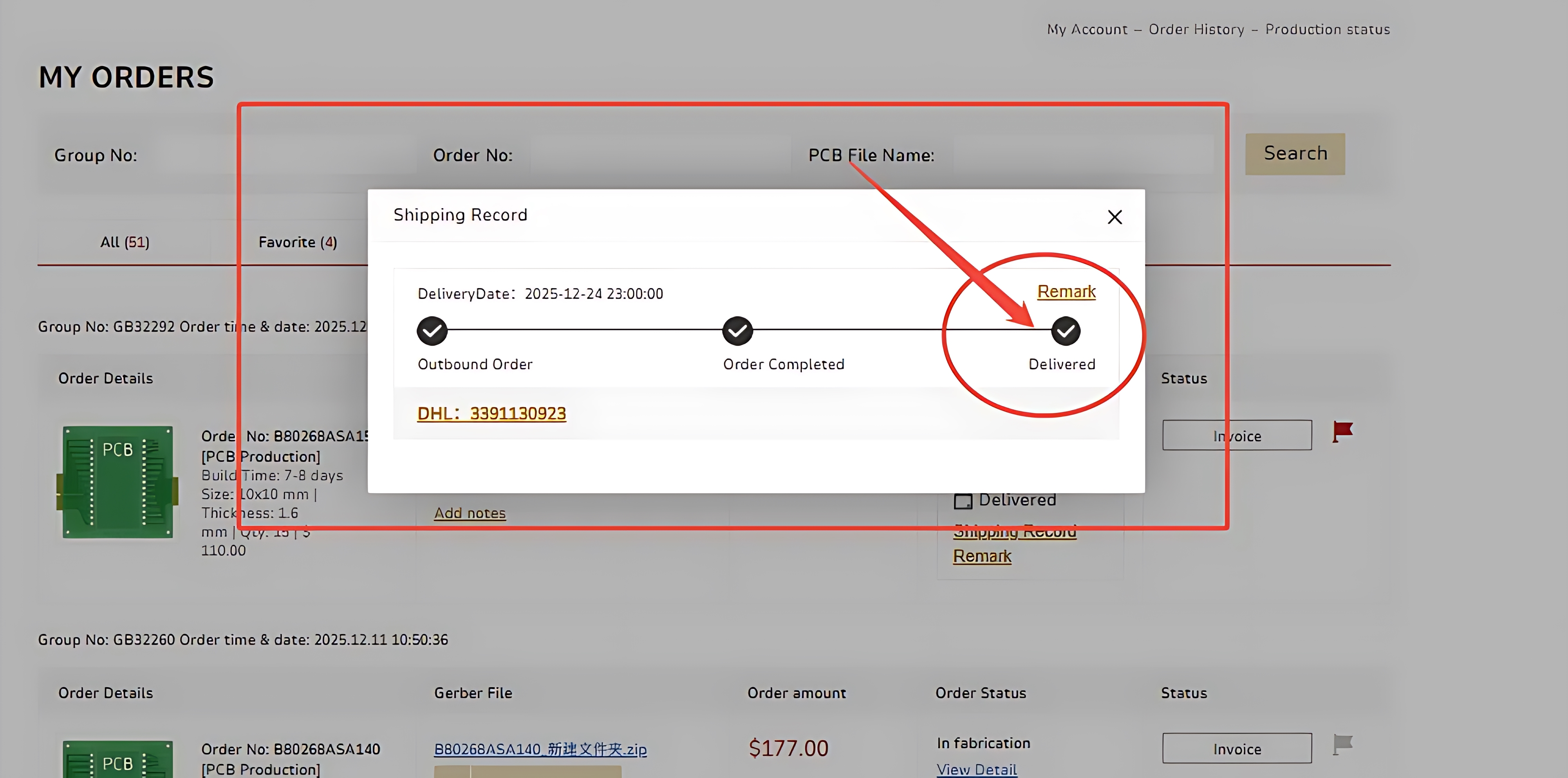 how to check delivery status 6